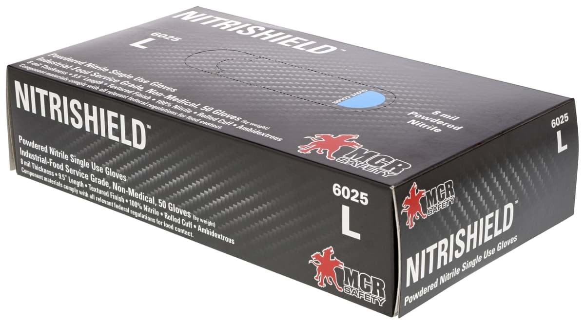 Picture of Disposable Chemical Glove Nitrile 8mil. Powdered “NitriShield”– XL 