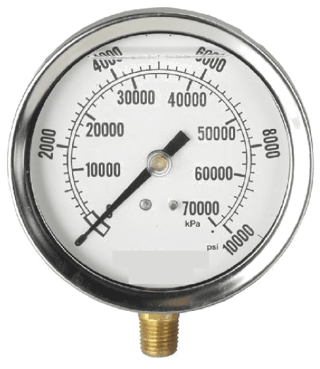 Picture of Gauge Liquid Filled 2-1/2" Steel - 10Kpsi