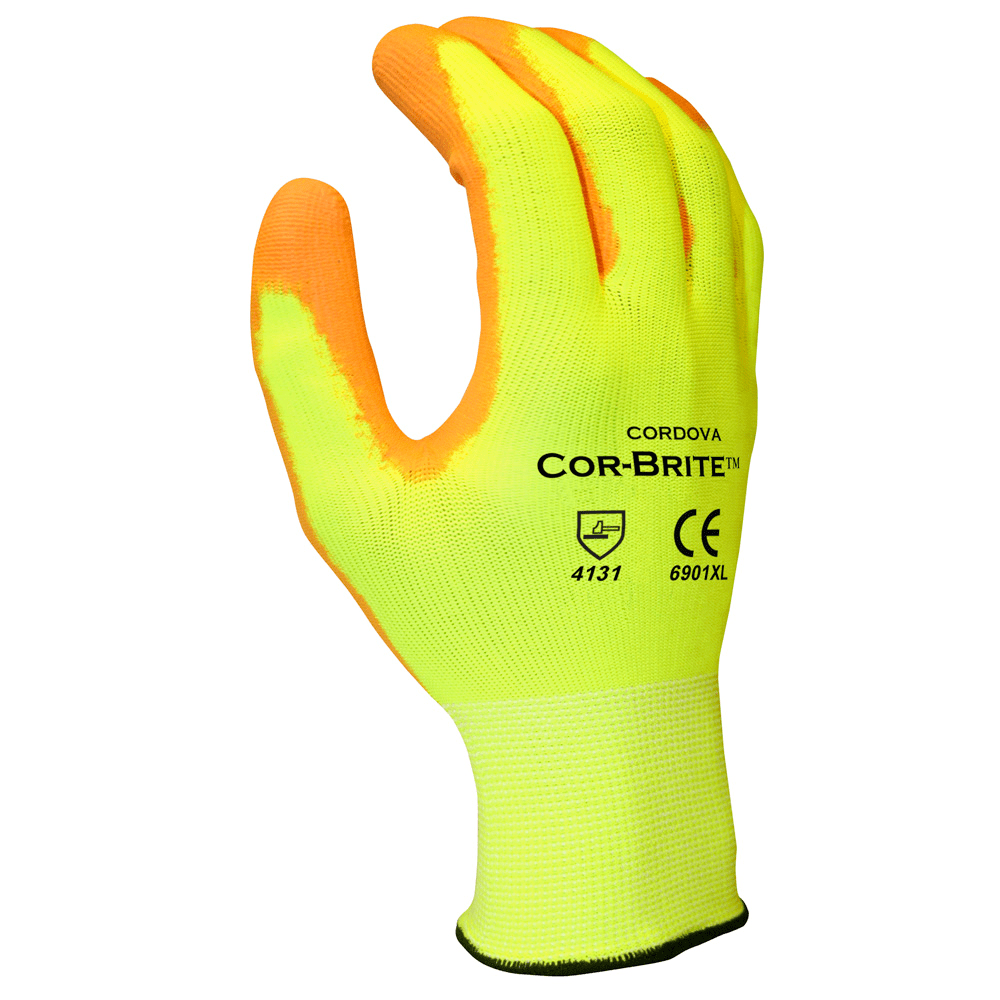 Picture of Glove Nylon w/ Palm Polyurethane Hi-Viz - L