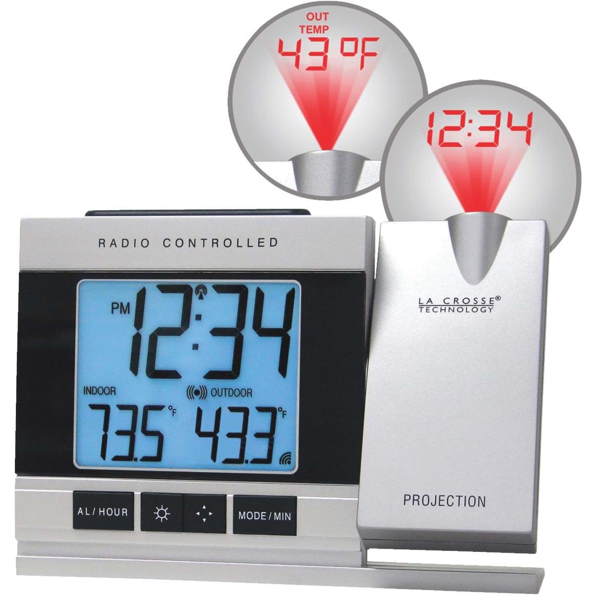Picture of La Crosse Technology Atomic Projection Electric Alarm Clock