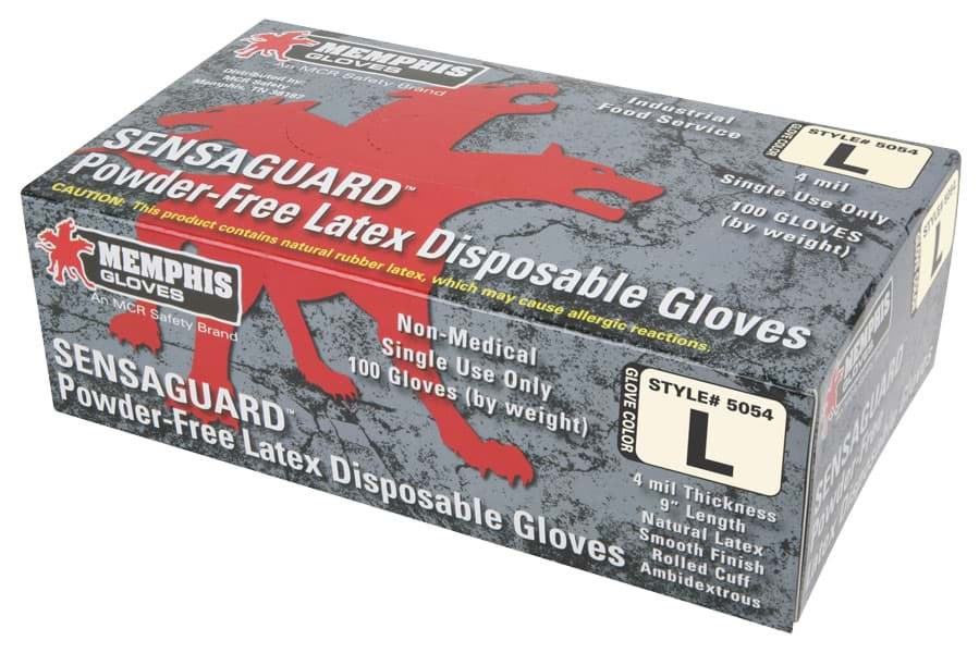 Picture of Disposable Chemical Glove Latex 5mil. Non-Powdered Textured – M