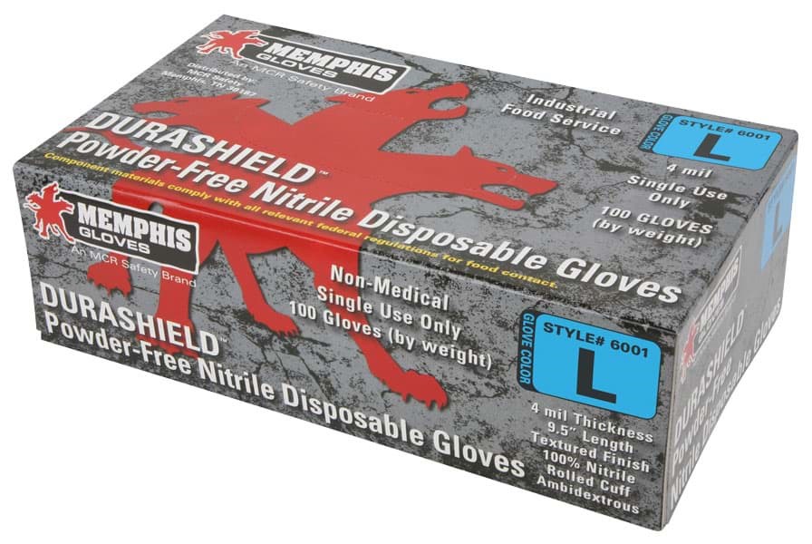 Picture of Disposable Chemical Glove Nitrile 4mil. Non-Powdered "DuraShield" - XL