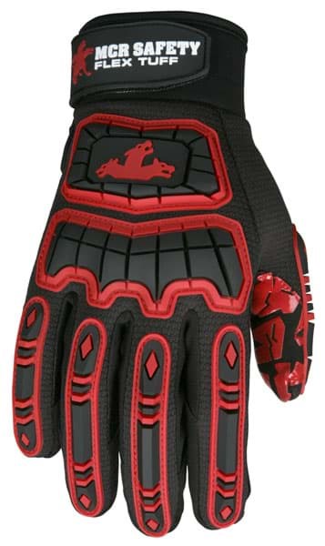 Picture of Glove MCR FlexTuff Top Black Palm Silicone Wrist Adjustable - M