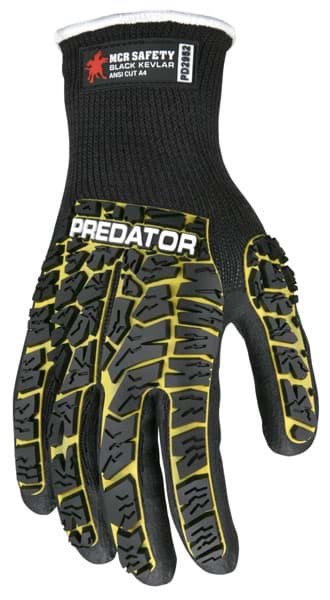 Picture of Glove MCR Predator Top Yellow Palm Nitrile Padded Wrist Slip-On - L