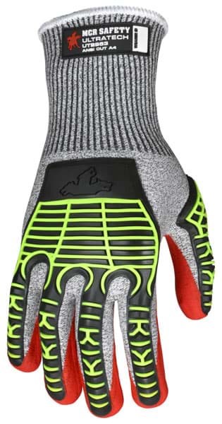 Picture of Glove MCR UltraTech Top Salt and Pepper Palm Nitrile Padded Wrist Slip-On - 2XL