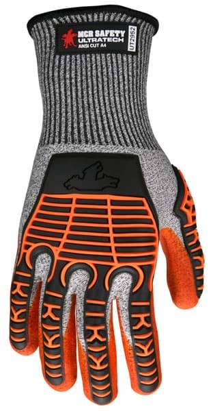 Picture of Glove MCR UltraTech Top Salt and Pepper Palm Nitrile Wrist Adjustable - L