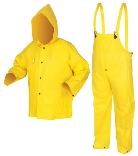 Picture of Rain Suit (Pants, Coat, Hood) 3Pc Yellow Flame Resistant - L