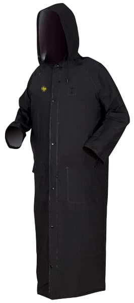 Picture of Raincoat w/ Hood 60" Black Flame Resistant - 5X