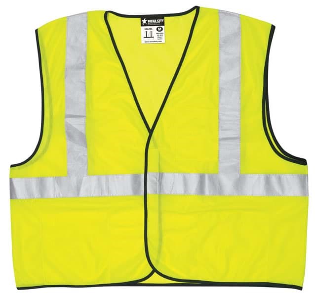 Picture of Vest Safety Mesh Green w/ Stripes Silver Class 2 Economy - 2XL