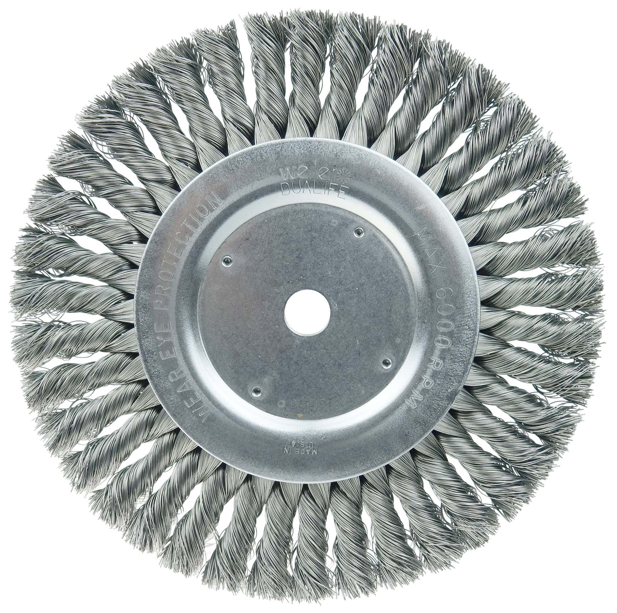 Picture of 8" Standard Twist Knot Wire Wheel, .023" Steel Fill, 5/8" Arbor Hole