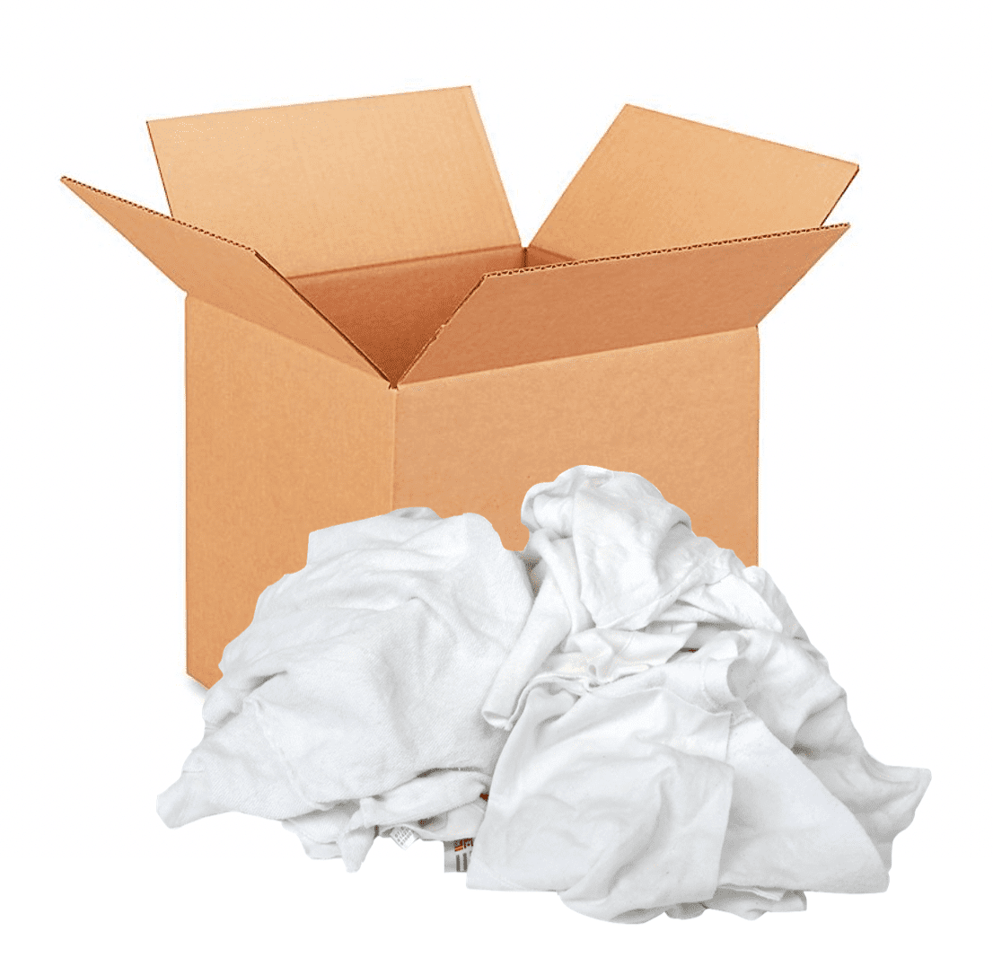Picture of Rag White T-Shirt Box – 25lb. 