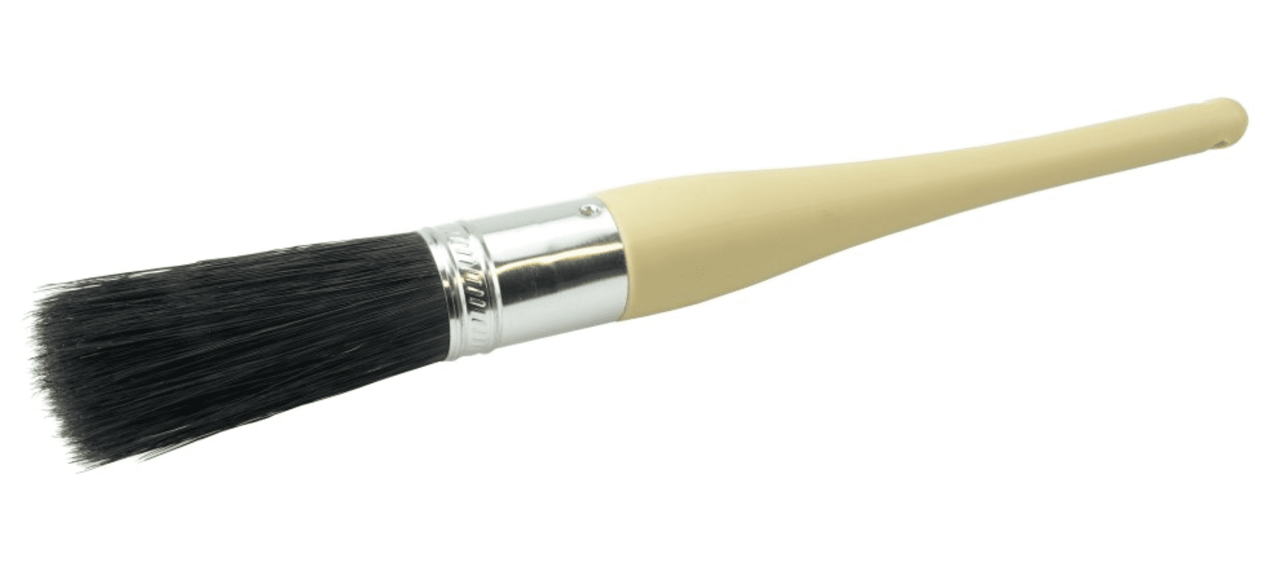Picture of #10 1-1/16" Oval Sash Brush, Black China Bristle, 3" Trim Length, Plain Foam Handle