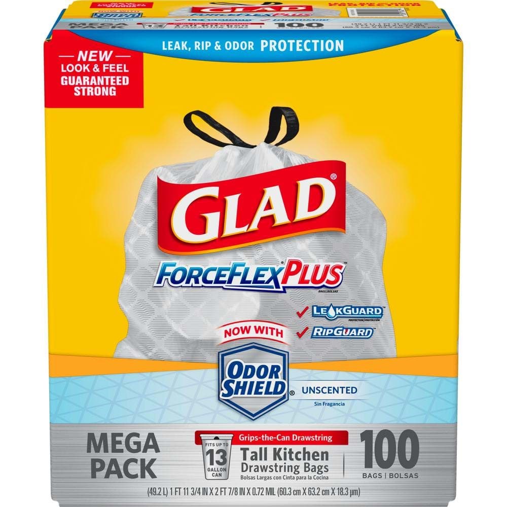 Picture of Trash Can Liner Drawstring Glad - 13gal.