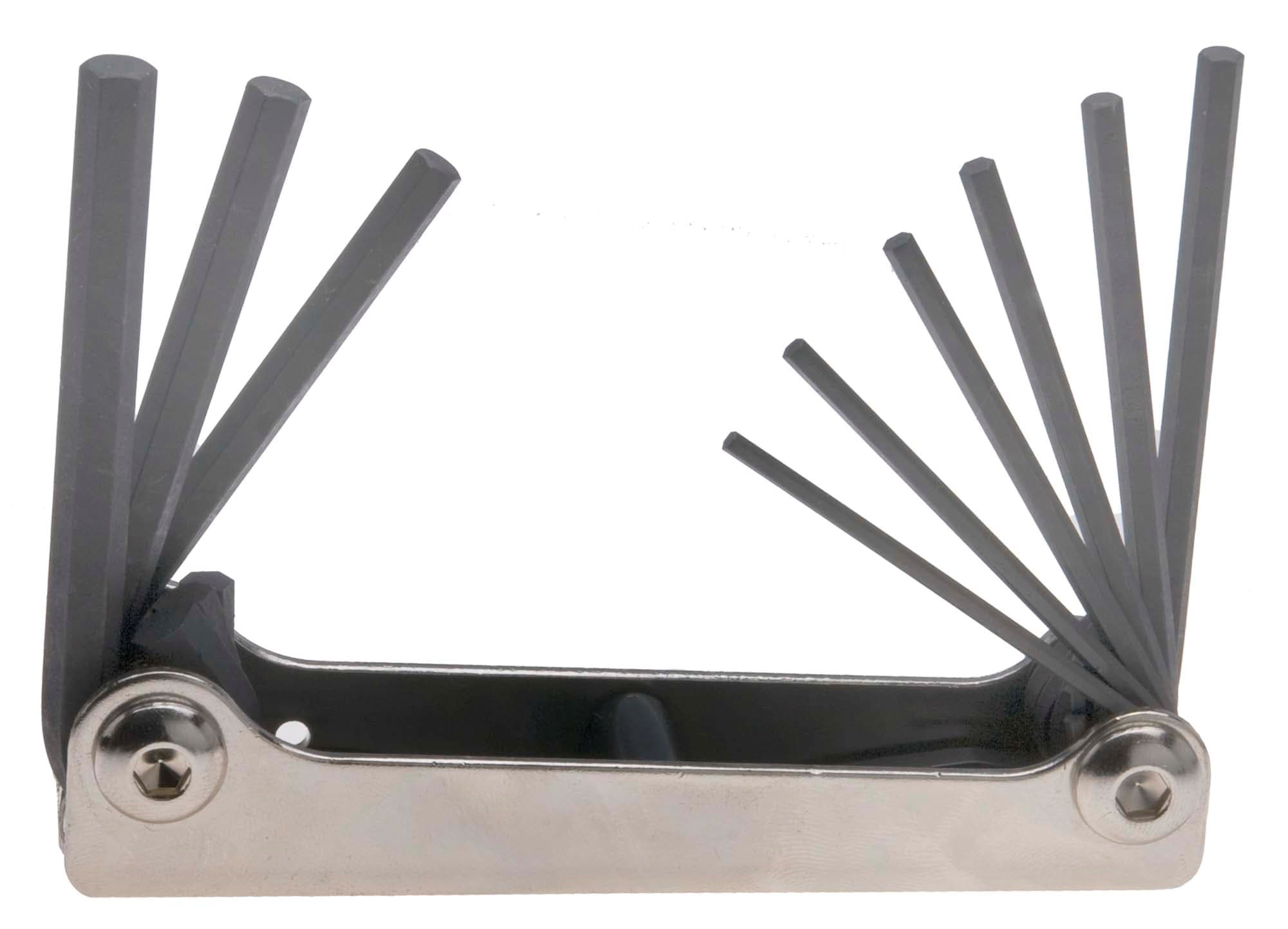 Picture of Set 5 Hex Metal Handle Fold-up Tools 3/16-3/8"