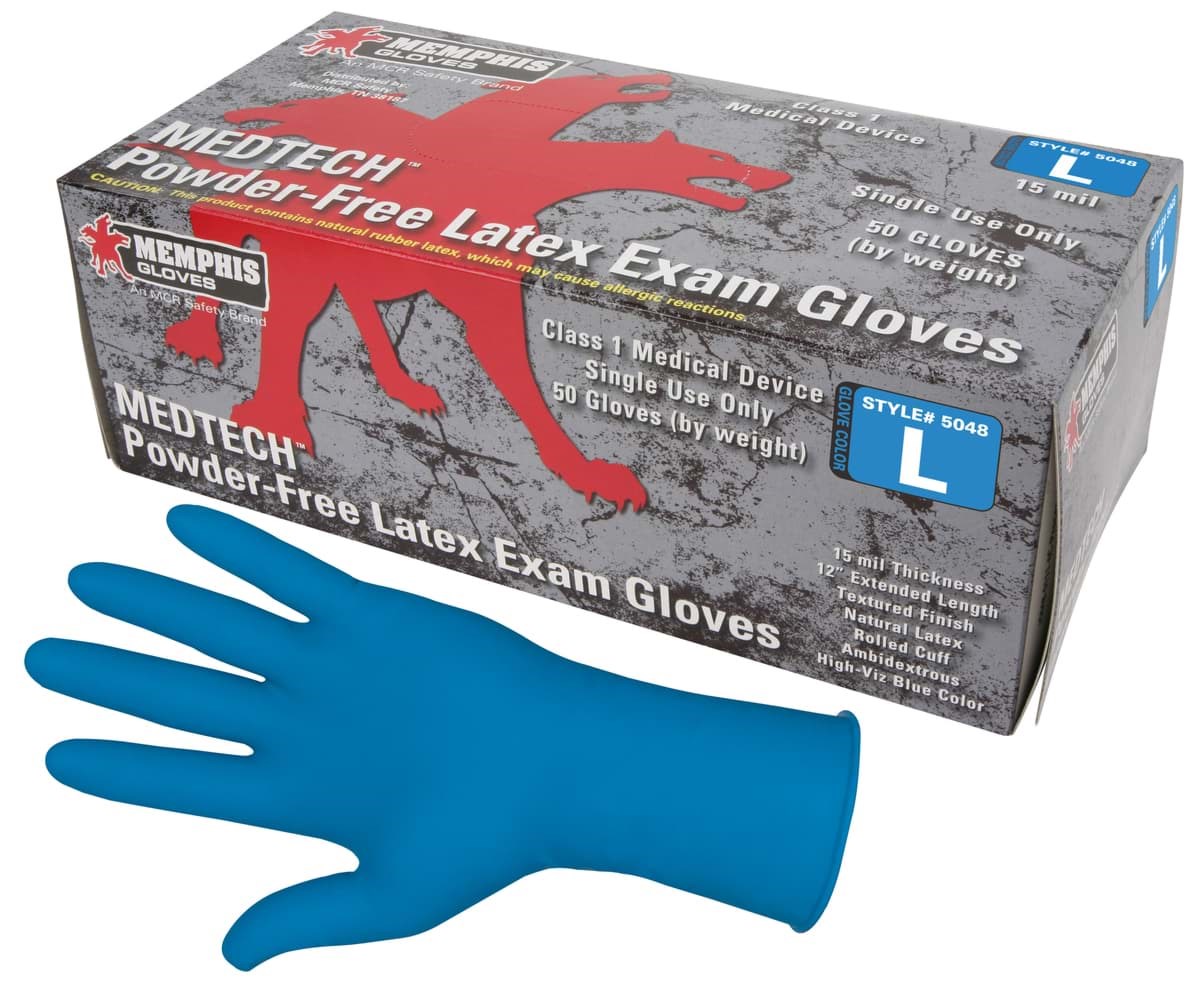 Picture of MedTech Powder-Free Latex Exam Glove 15mil. - L